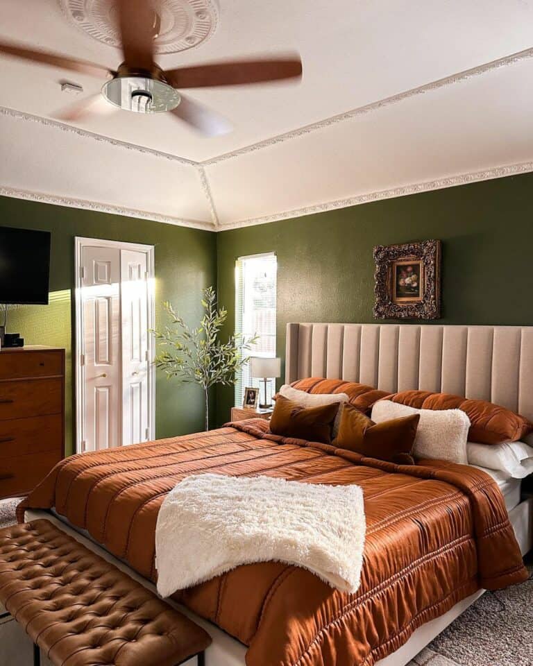 Earth-toned Bedroom With Beige Accents