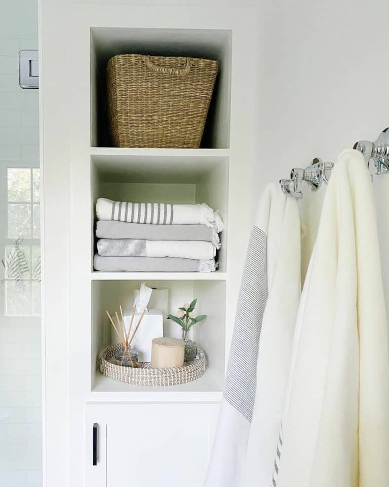 Exposed Cubby Shelving