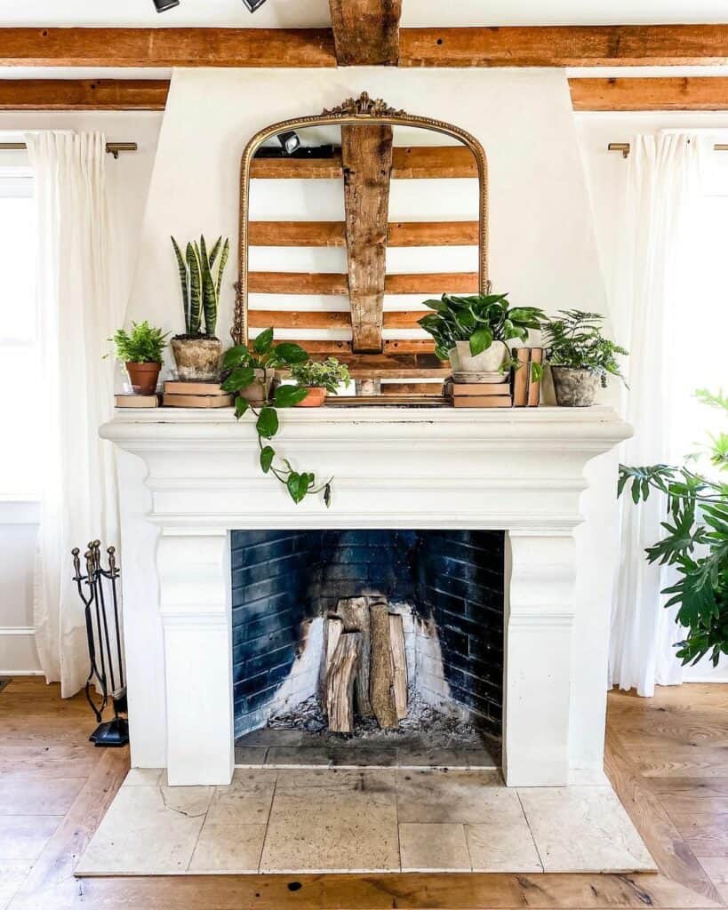 Exposed Wood Beams and Wood Flooring