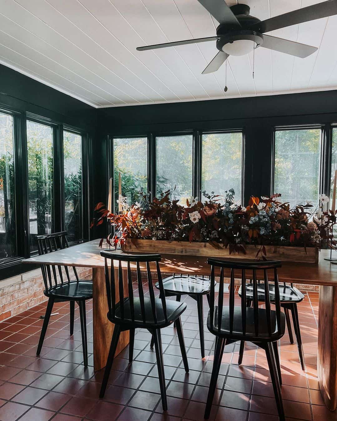 Fall-inspired Dining Table Centerpiece With Foliage - Soul & Lane