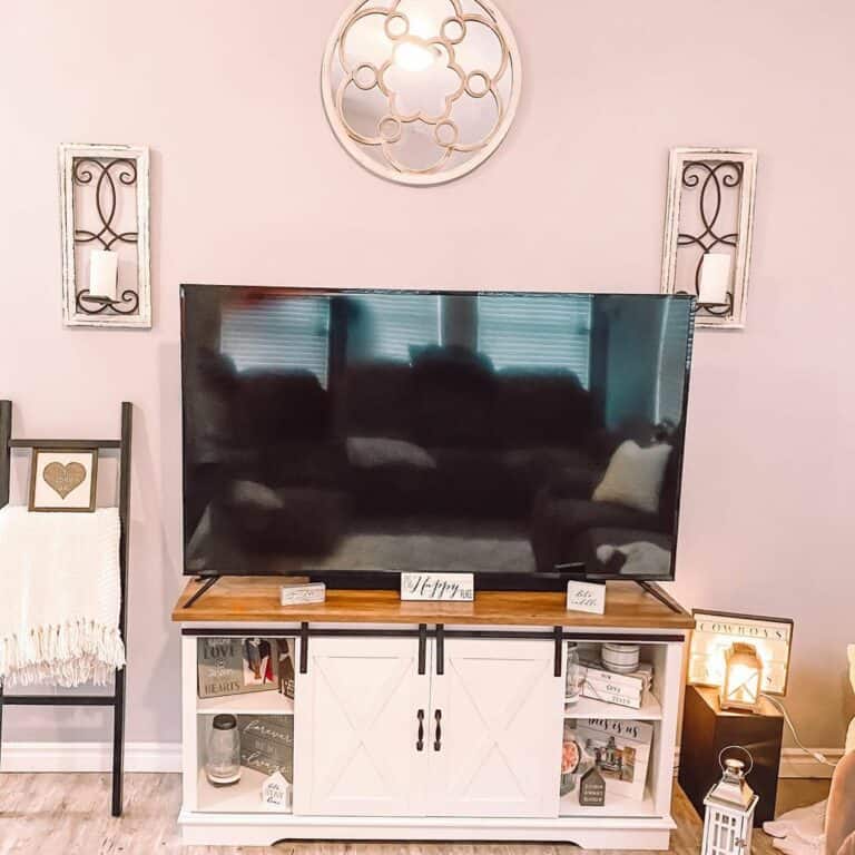 Farmhouse Styling for Media Console