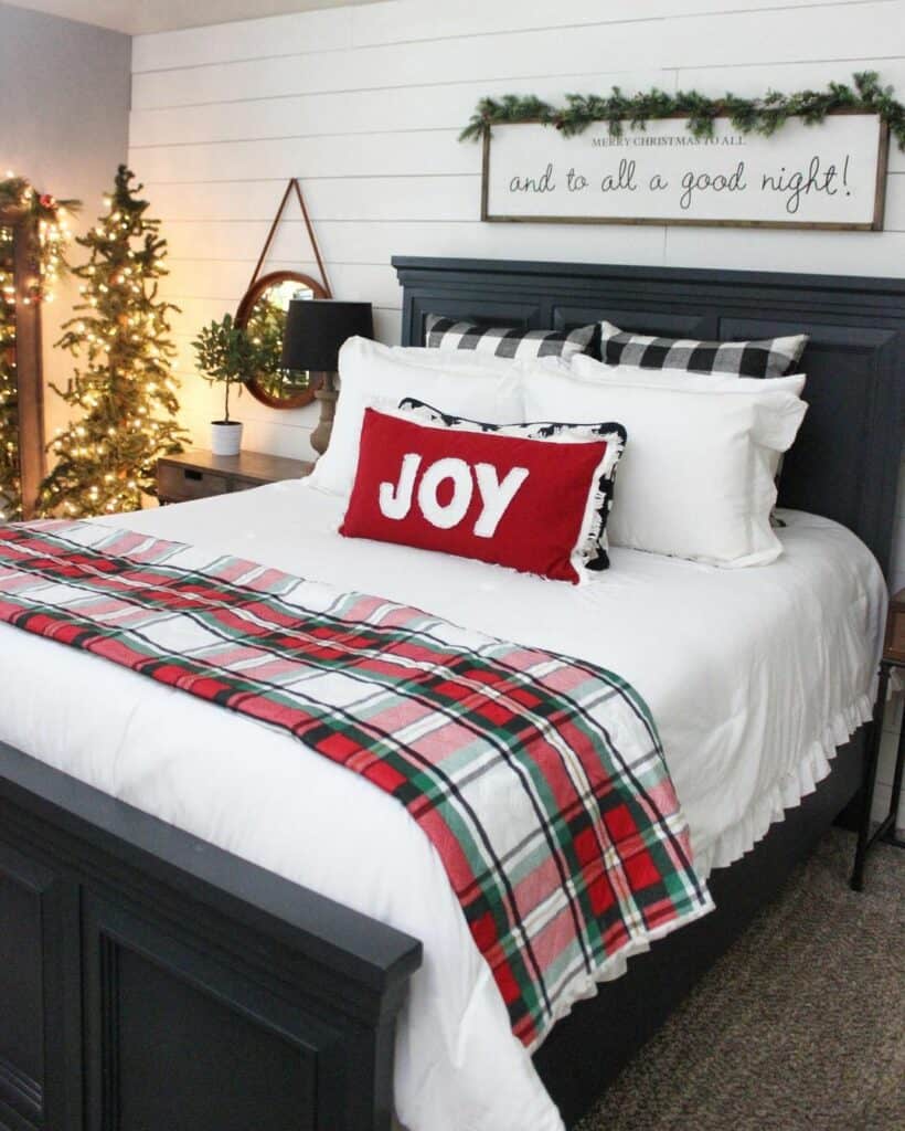 Festive Shiplap Accent Wall