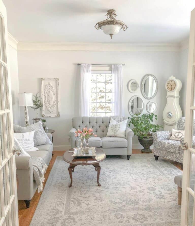 French Country Living Room With Natural Light