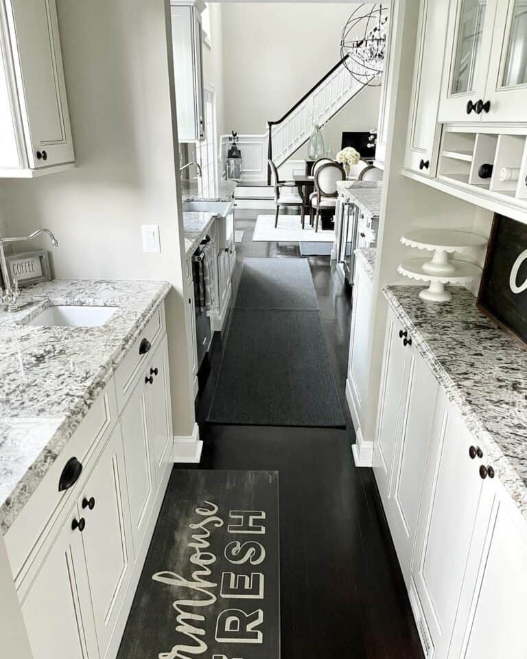 French Kitchen With Marble Countertop
