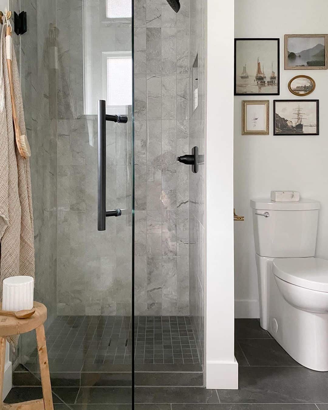 Gallery Wall Ideas for a Small Modern Bathroom - Soul & Lane