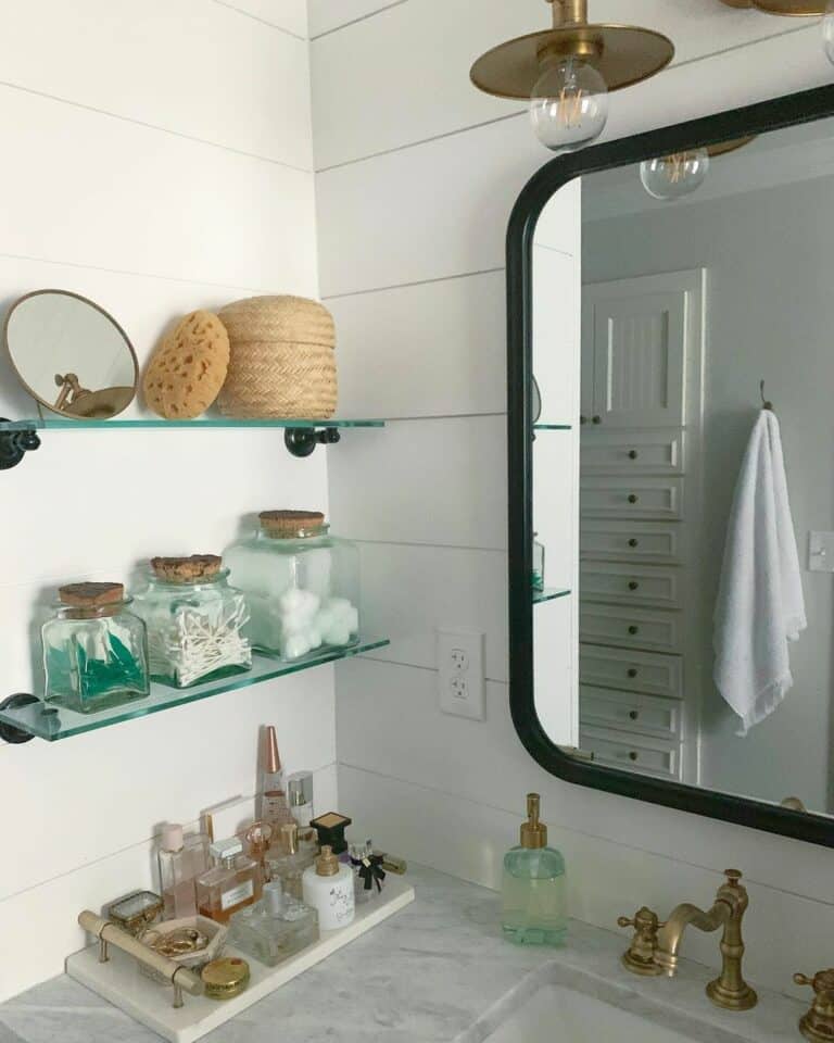 Glass Shelving Ideas for Bathroom