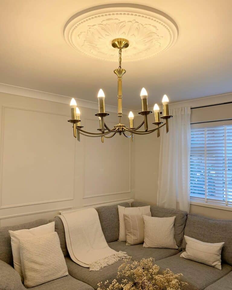Gold Candelabra Chandeliers for Living Room Lighting