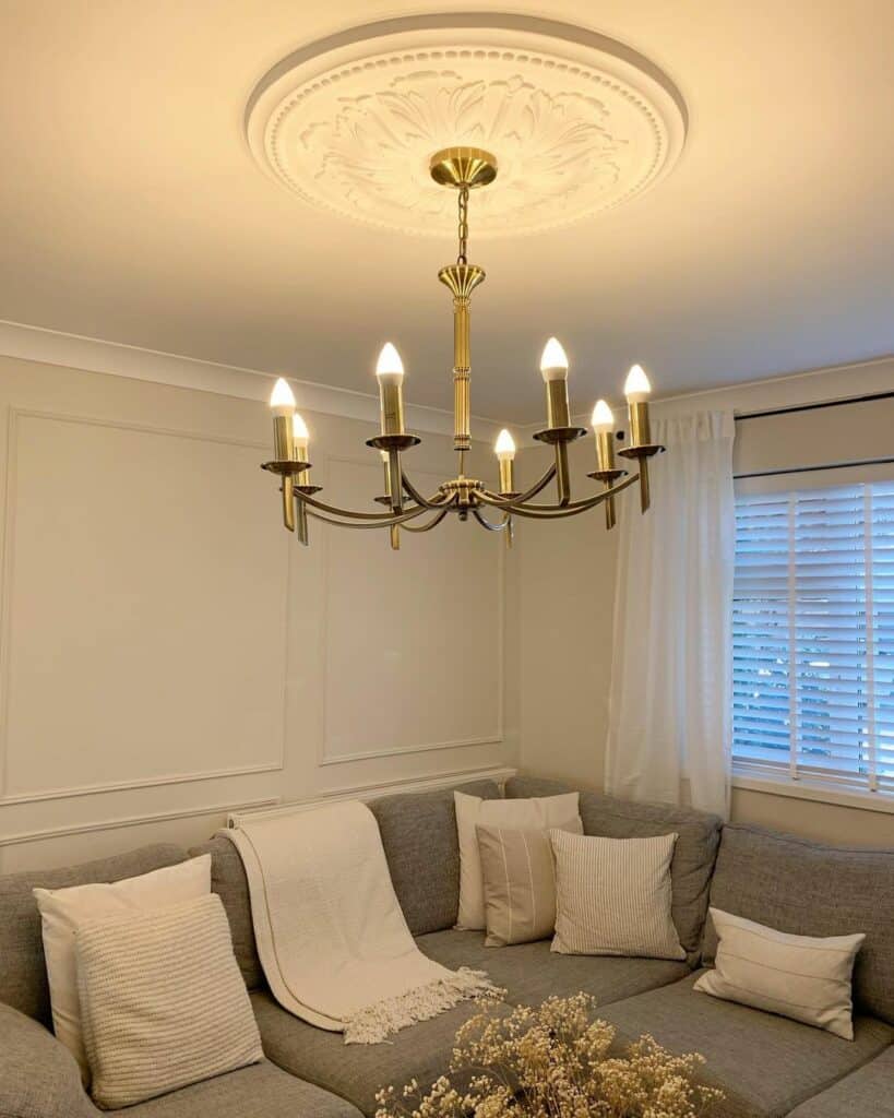 Gold Candelabra Chandeliers for Living Room Lighting