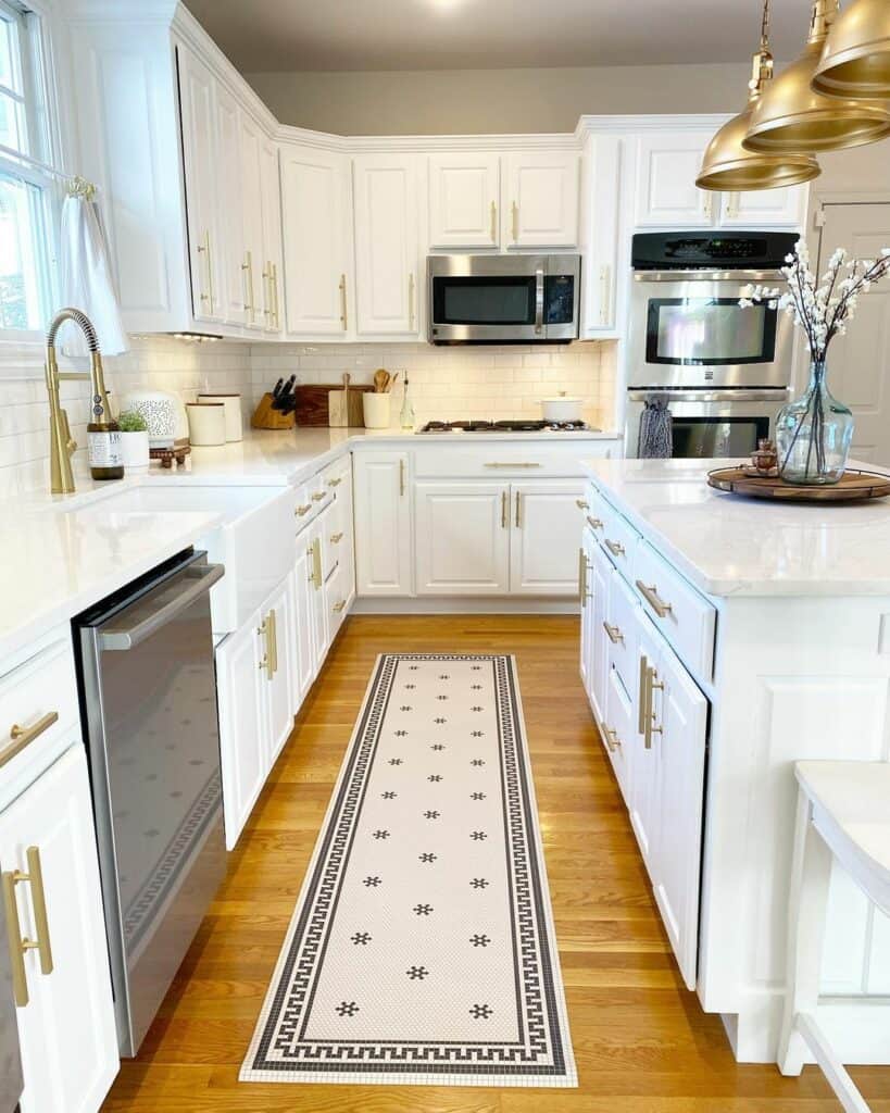 Gold Hardware and Stainless Steel Appliances