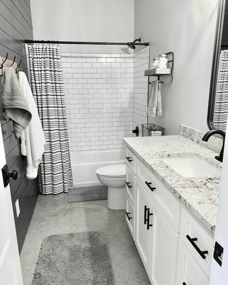 Gray Shiplap Accent Wall