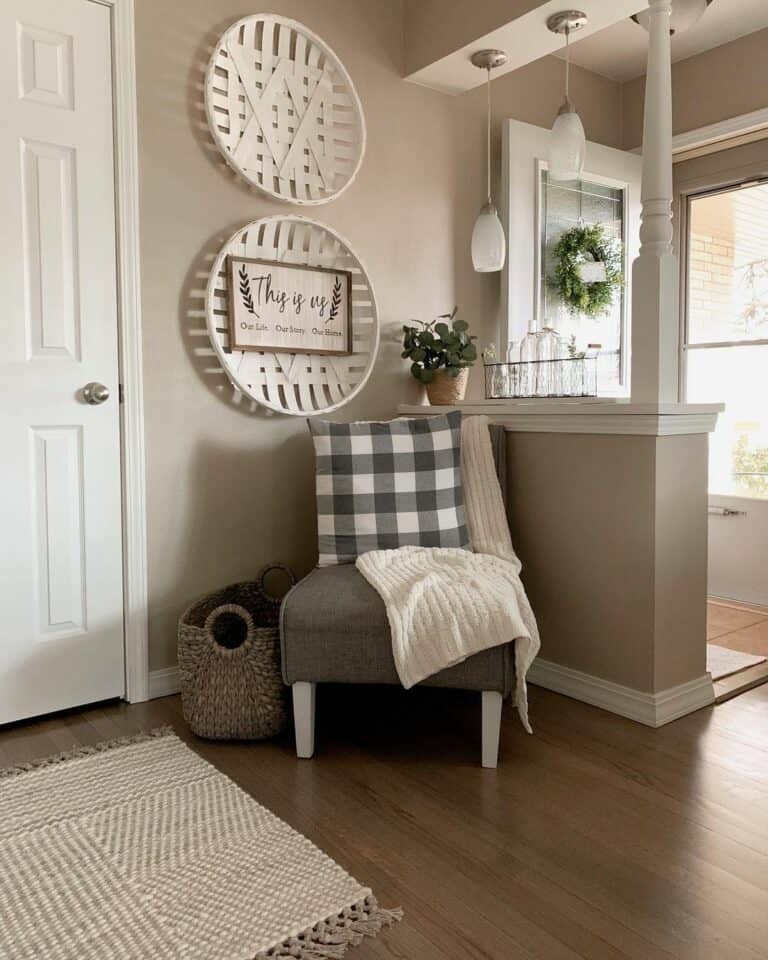 Hallway Corner With a Neutral-color Scheme