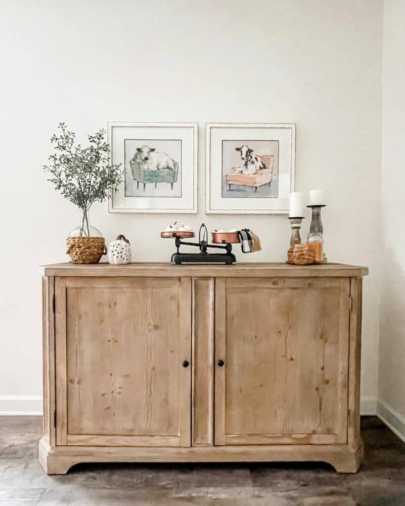 Kitchen Corner With a Rustic Wooden Cabinet