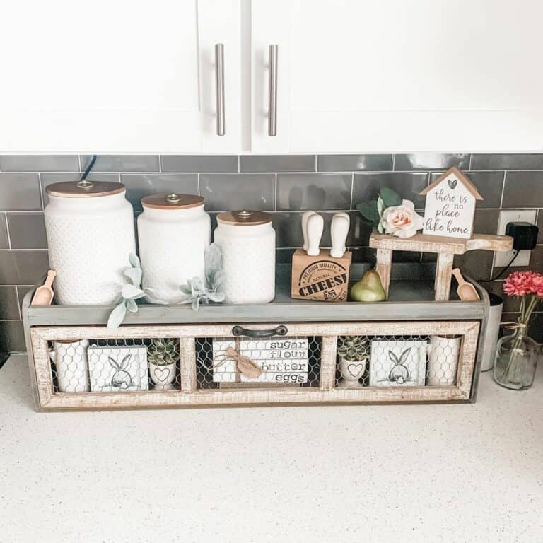Kitchen With a Farmhouse-inspired Drawer