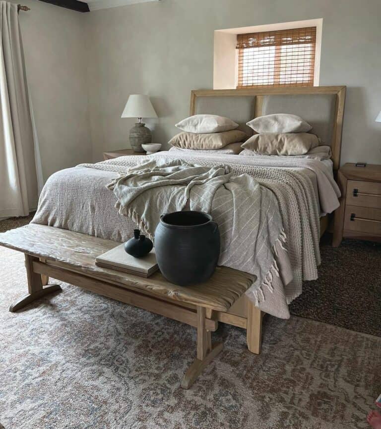 Layering Bedroom Carpeting for a Farmhouse Look