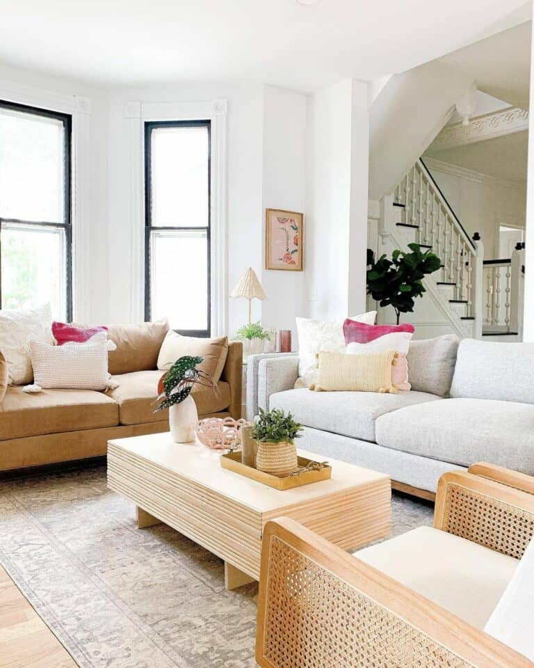 Mix and Match Neutral Boho-farmhouse Sofas