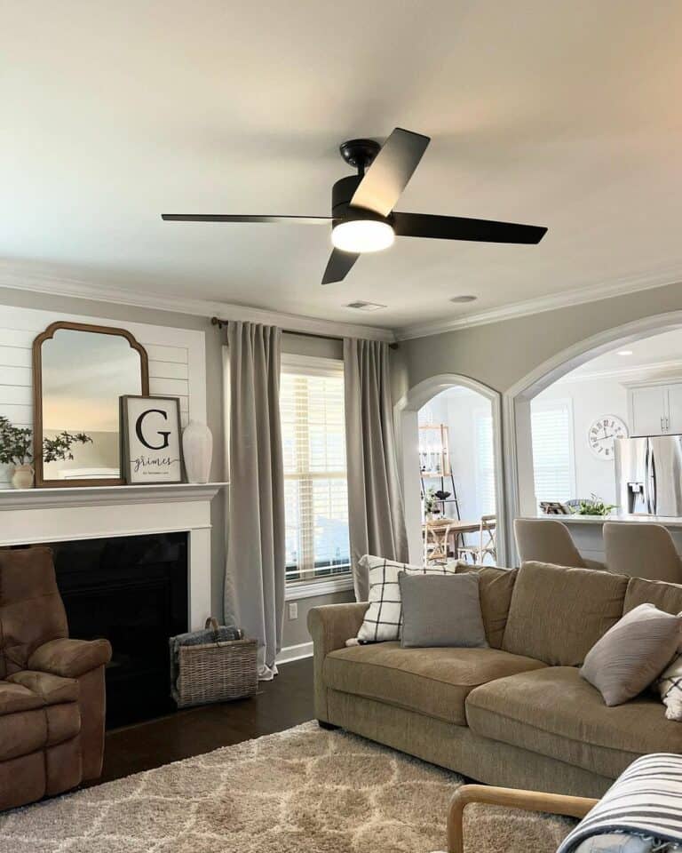 Modern Black Ceiling Fans With Light Fixtures