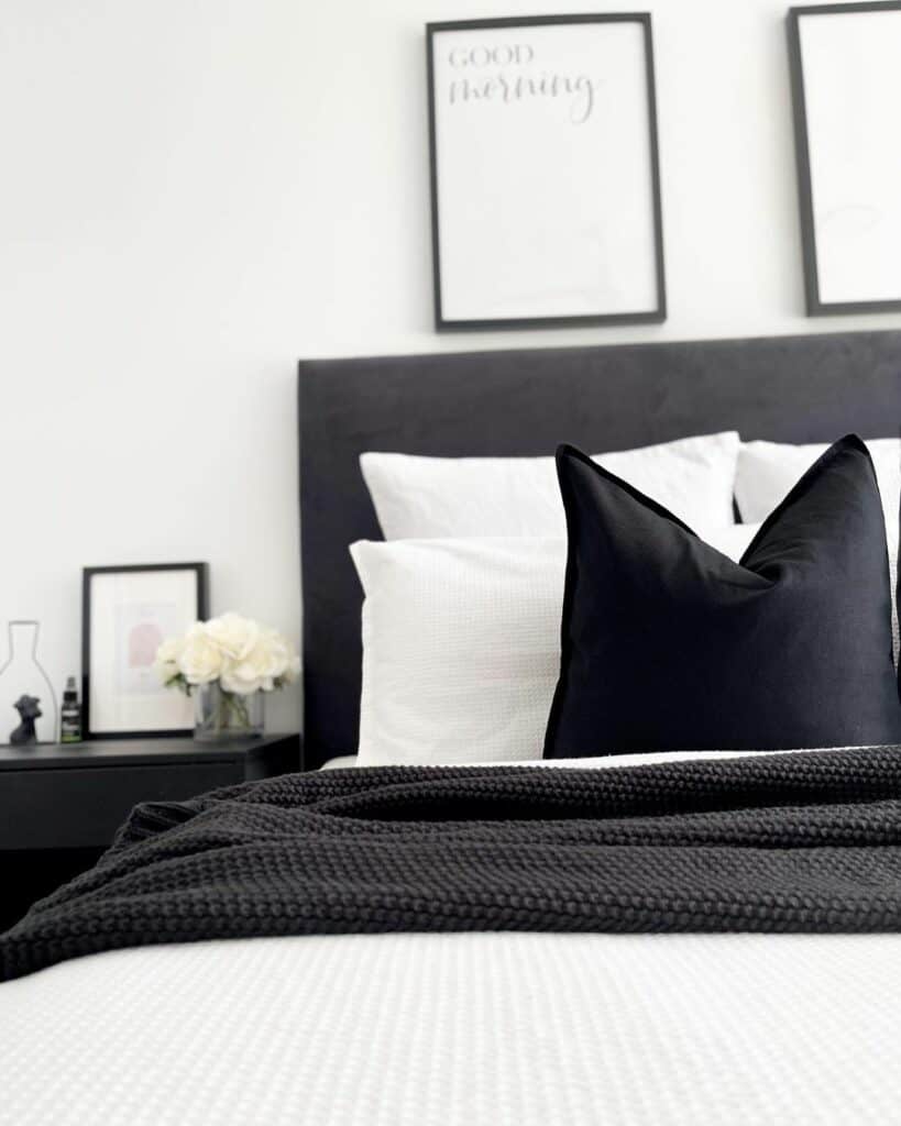 Modern Minimalist Style for a Black and White Room