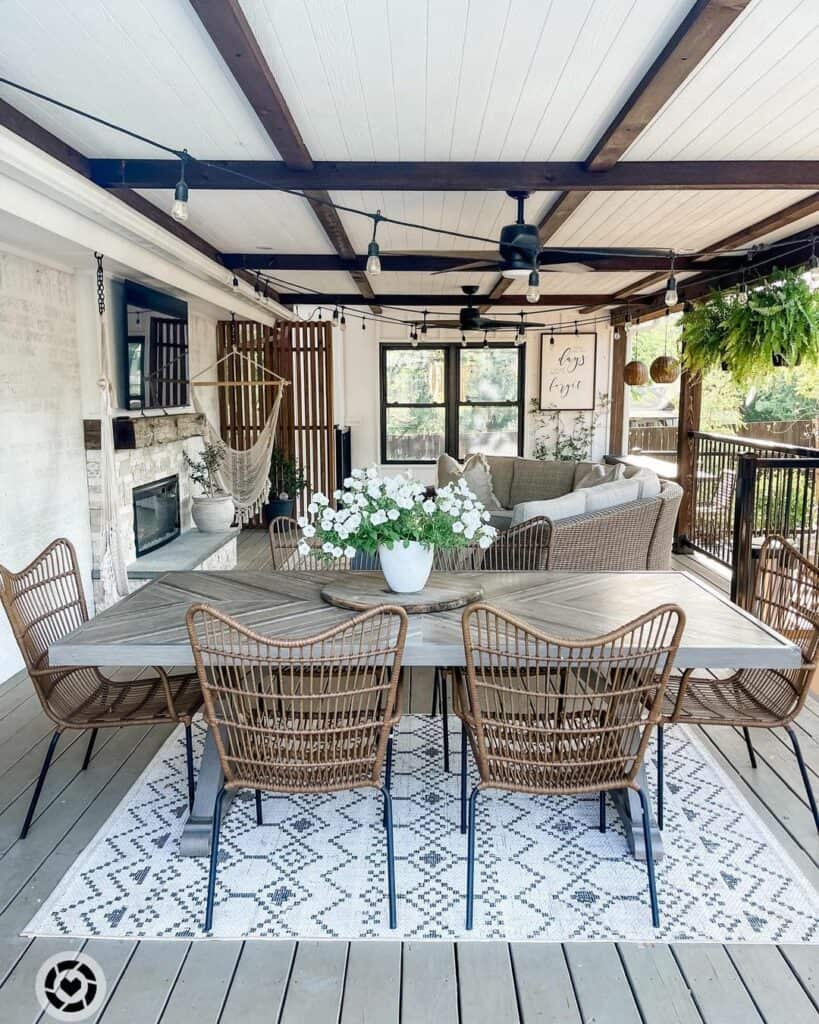 Modern Outdoor Fireplace for Patio Makeover