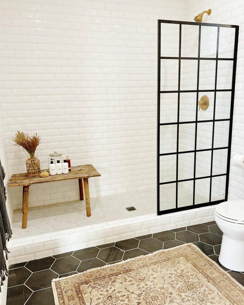 Modern Tile Pairings for a Walk-in Bathroom Shower