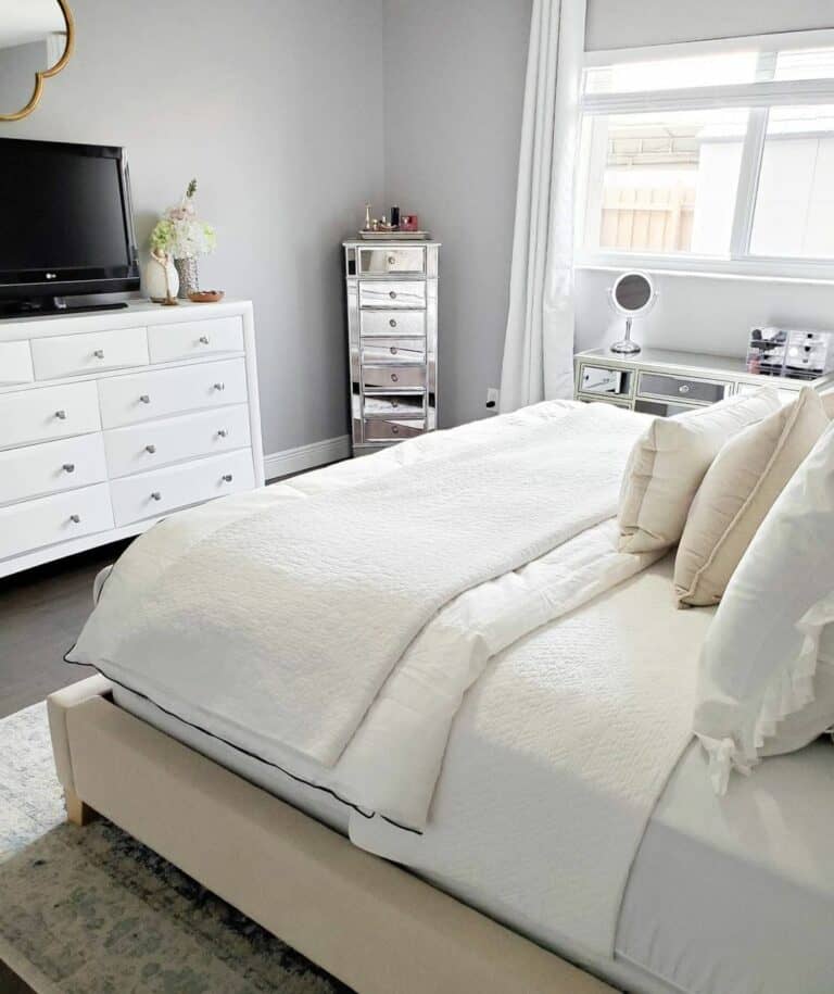 Modern White Bedroom With Farmhouse Charm