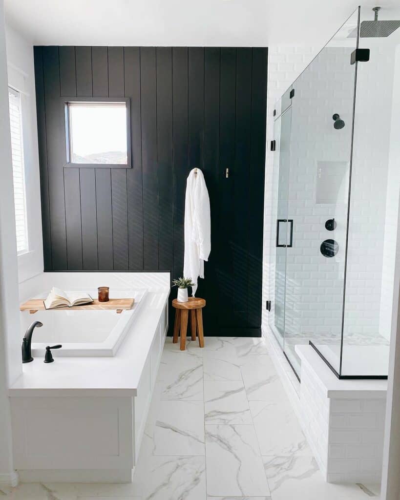 Modern and Monochromatic Styled Bathroom