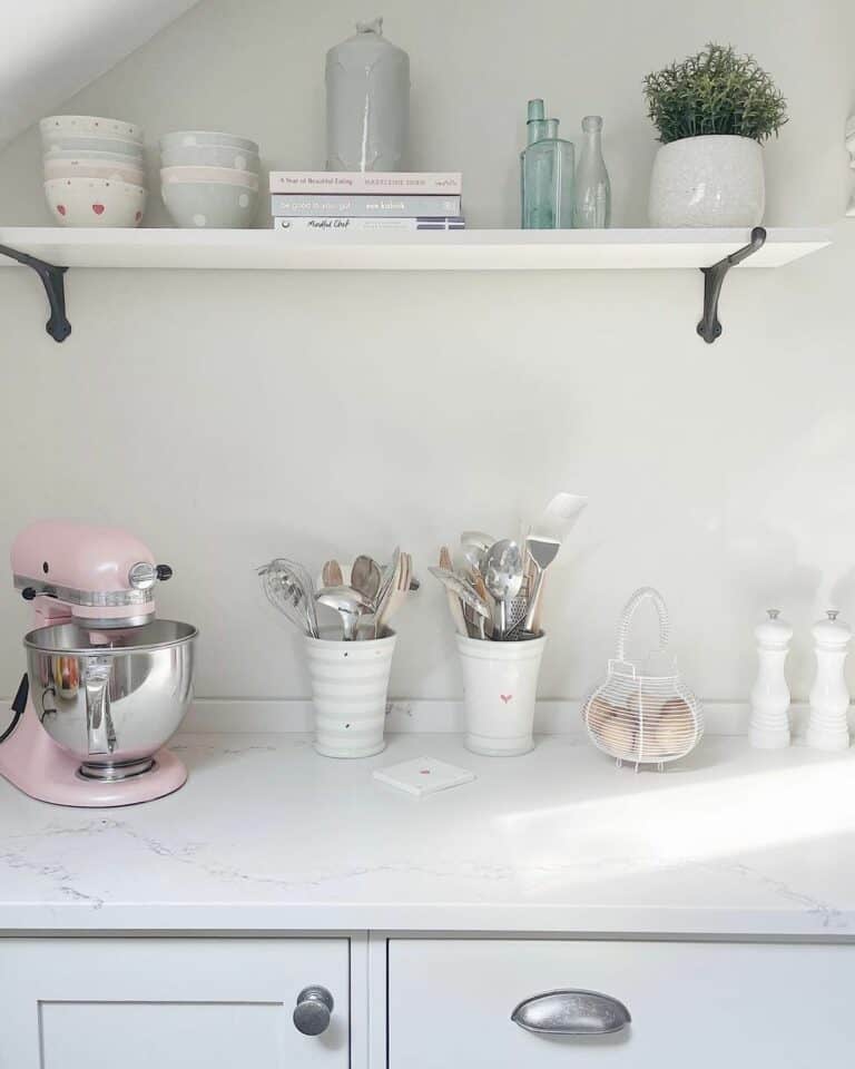 Monochromatic Kitchen Corner