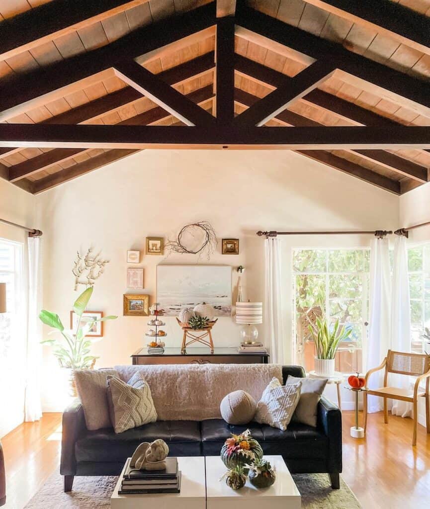 Natural Living Room Lighting With French Windows