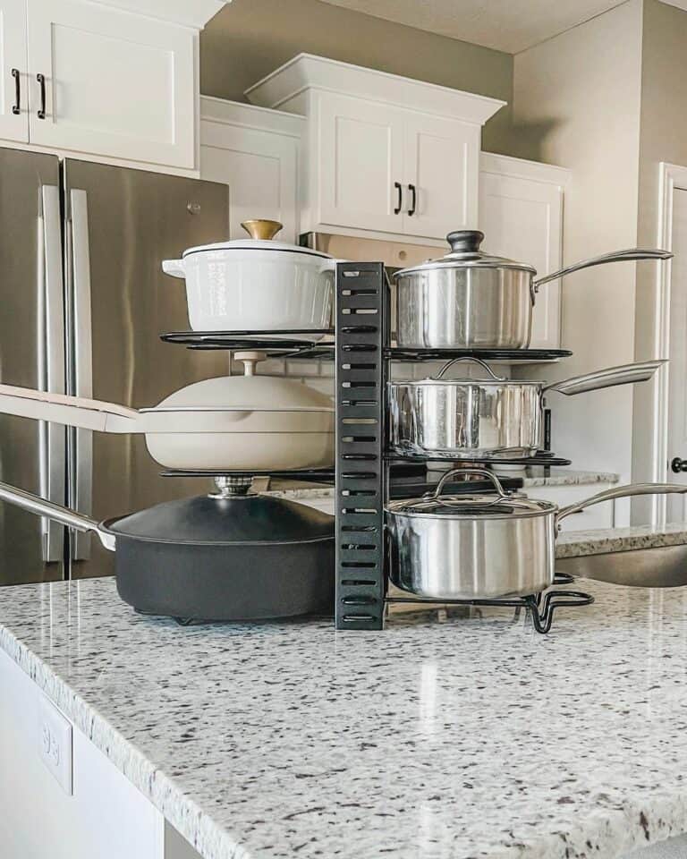 Neutral Kitchen Countertop Organization