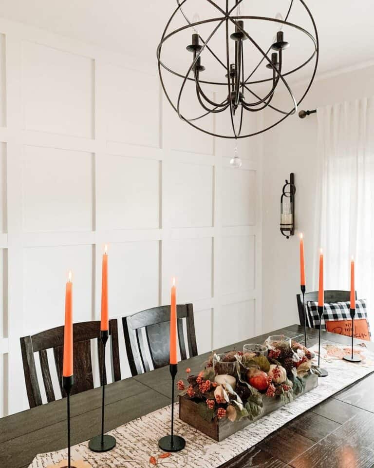Orb Chandelier and Fall Décor