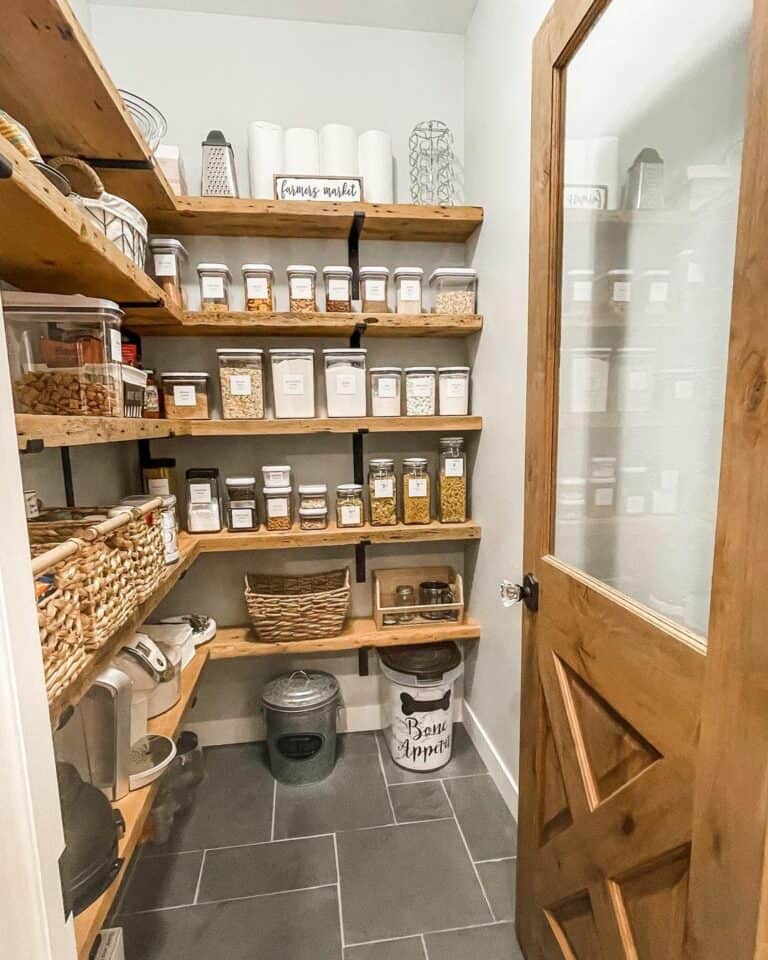 Organized Pantry Showcases Evenly Spaced Items