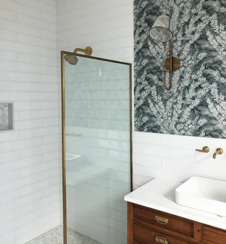 Patterned Wallpaper in a Small