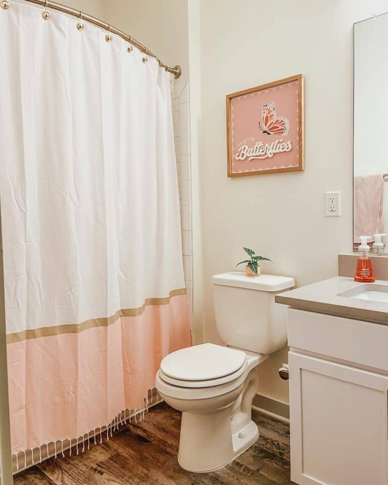 Pink Shower Curtain Inspiration for Tween