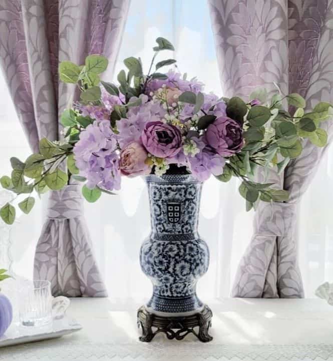 Purple Faux Floral Arrangement