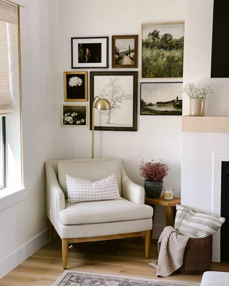 Reading Corner With Gallery Wall