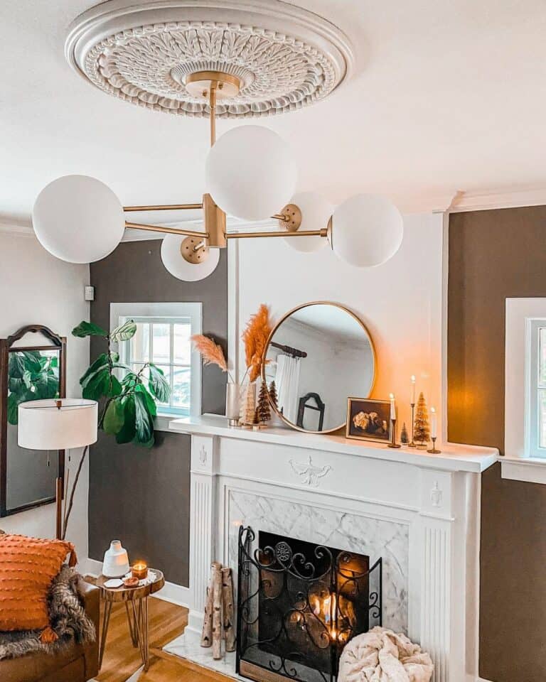 Retro Chandeliers for a Modern Farmhouse Living Room