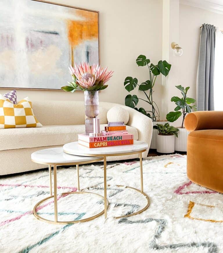 Retro Living Room With Nesting Tables