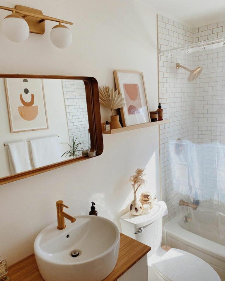 Retro Small Bathroom Ideas With Shower