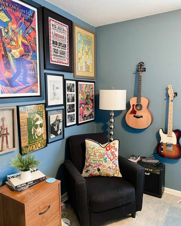 Rock-and-Roll-themed Home Office