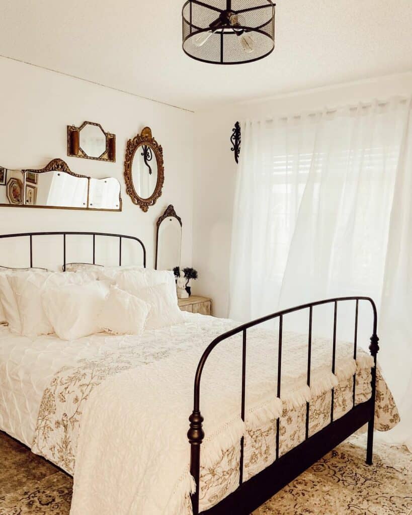 Rustic Bedroom With Vintage Wall Décor