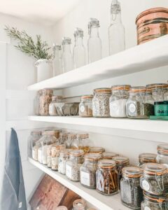 Rustic Elements Added to White Shelves