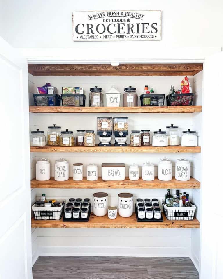 Rustic Pantry Storage