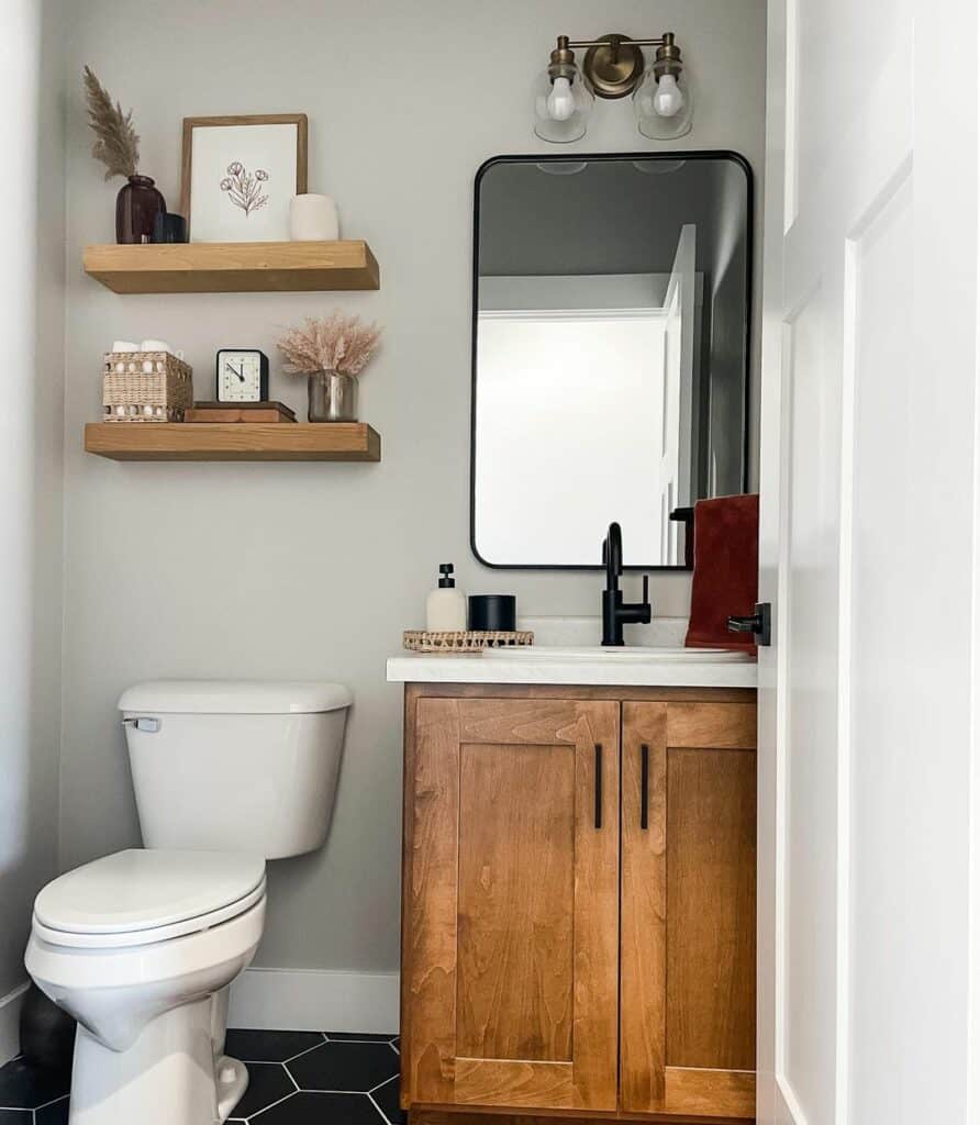Rustic Vanity Blends With Modern Elements