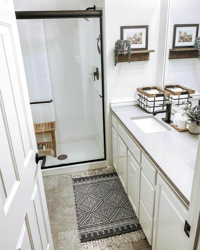 Shower Stall With Bench Seating