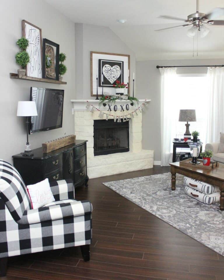 Silver Living Room Ceiling Fan Light Fixture