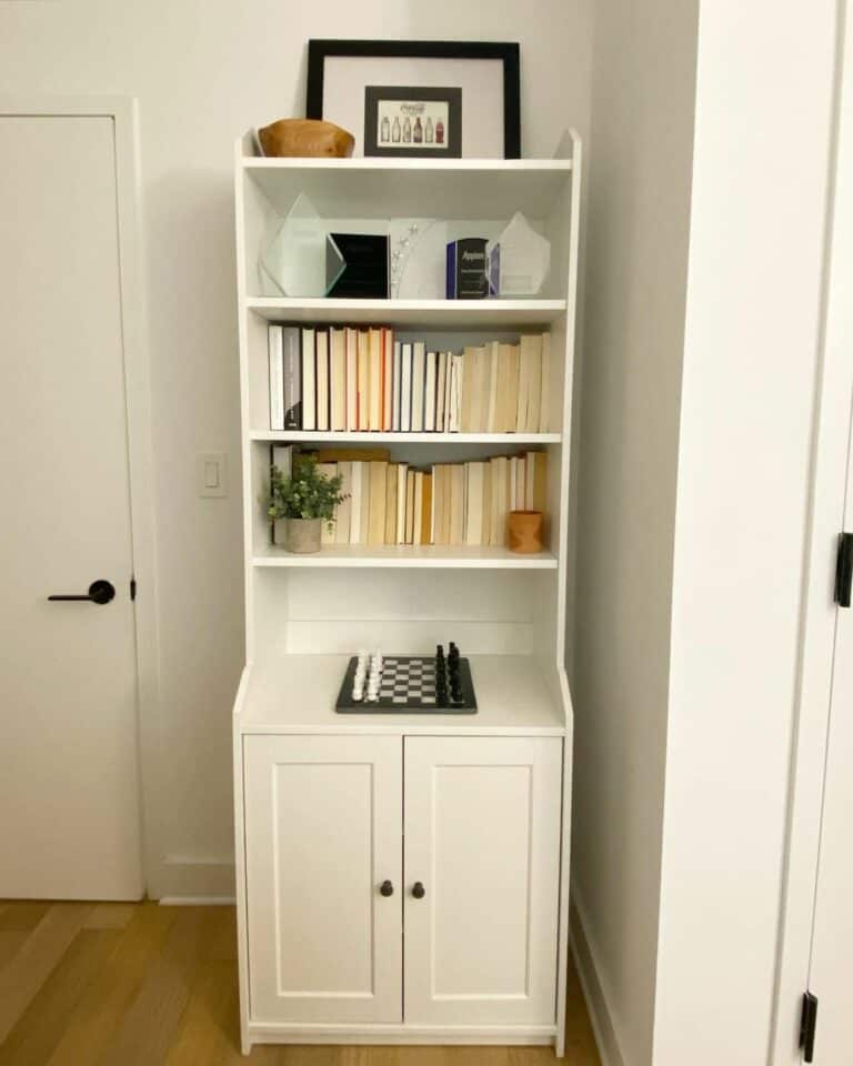 Small Corner Bookcase Inspiration for a Bedroom