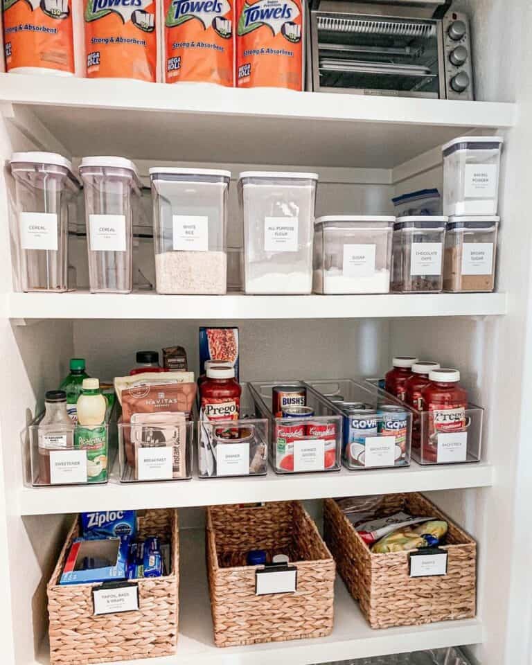 Small Storage Bins for Pantry Organization