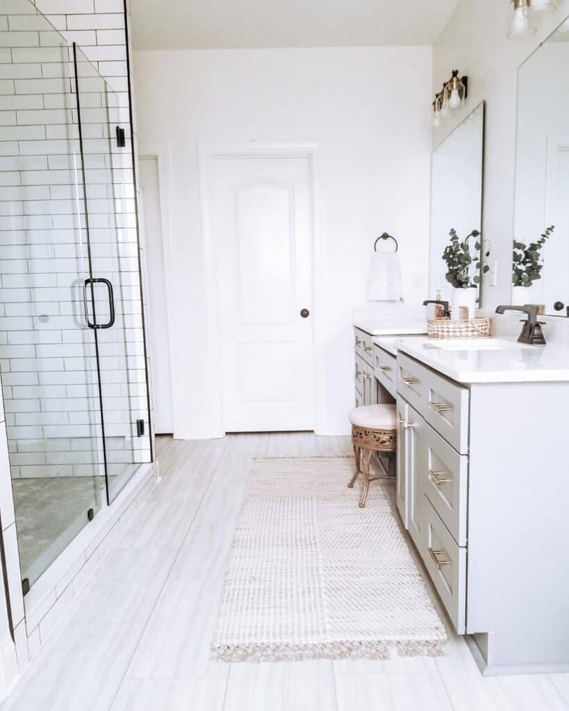 Spacious Bathroom With a Double Sink Area