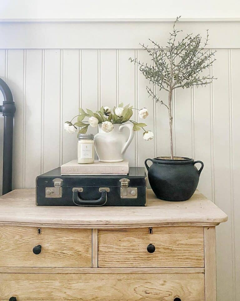 Stripped Wooden Dresser