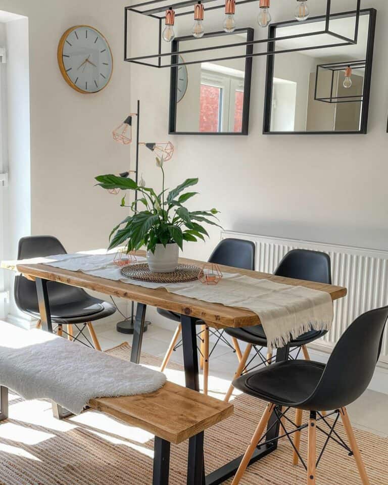 Stylish Dining Room With Eiffel Chairs