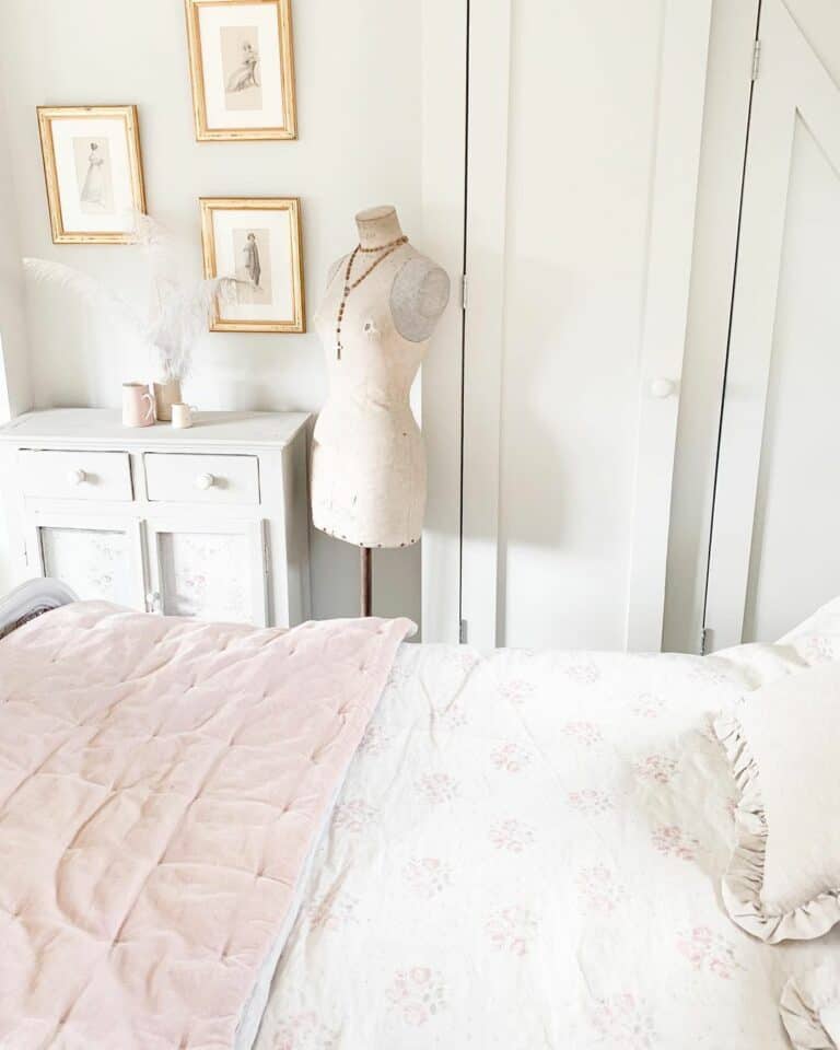 Stylish Pink and White Bedroom